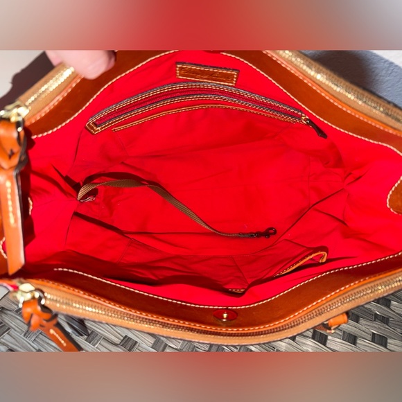 Dooney & Bourke Pink Pebbled Leather Double Zip Satchel Purse - Picture 2 of 16